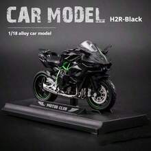 1pc Kawasaki H2R Motorcycle, Realistic Motorcycle, Alloy Motorcycle Toy, 3D Motorcycle Model Collection, 1:18 Scale Movable Action Figure Toy Car, Motorcycle Decoration, Birthday Gift, Holiday Gift, Back To School Gift - Multicolor - View 13