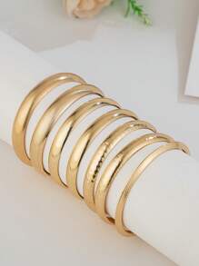 7 Pcs Chunky Wheels Metal Cuff Bangles Bracelets Set , Women Bracelets Set , Stacked Bangles Jewelry For Women , Chunky Wheels Cuffs Bangle Set
