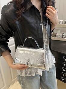 Bolso de mano tipo clutch con estampado de cocodrilo de moda 2025, cartera larga de mujer, bolso pequeño