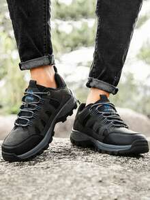 Męskie buty do wspinaczki na świeżym powietrzu, buty wspinaczkowe, codzienne buty trekkingowe, codzienne trampki, czarne