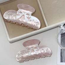 Elegant Rhinestone Bow Hairpin - Retro Style, Non-Slip Ponytail Clip, Sweet And High-End Jelly Bow Clip, Slouchy Niche Hair Hair Claw, Luxury Retro Style | Light Luxury Czech Rhinestone Super Flash, Suitable For Ladies And Girls | Parties And Special Occasions | Luxury Hairpin Hair Clips Hair Jaw Clip Hair Clamps Hair Clutch Hair Catcher Clip, Claw Clip Fall Winter Hair Accessories For Women For Vacation Outfits Woman