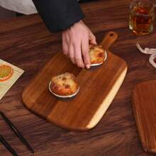 1 Piece Rosewood Cutting Board - Wooden Kitchen Chopping Board, Stylish Long Handle, Solid Wood, For Cutting Meat, Cheese, Bread, Vegetables And Fruits - Charcuterie Board Cheese Serving Platter, Perfect For Gourmet Slicing And Display, Portable Camping Cutting Board, Essential For Modern Country Kitchen. Mother's Day Gift, Christmas Gift, Housewarming Gift, Wedding Season Kitchen Supplies.