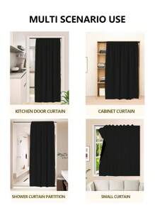 1pc Self-Adhesive Portable 100% Blackout Window Curtain, No Drilling Needed Sunshade Fabric For Windows, Doors, Bedrooms, Basements - Heat Insulation, Darkening Kitchen & Room, Suitable For All Seasons,Fall Decor,Autumn Decor,Room Decor