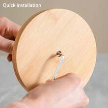 1pc Bamboo Paper Towel Holder - Kitchen Paper Towel Rack, Bathroom Towel Roll Holder, Simple Standing Countertop Paper Roll Rack, 2 Sizes Available