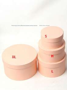 4pcsRound Gift Box, Flower Box, Gift Packaging Box, Suitable For Teacher's Day, Mother's Day, Father's Day, Valentine's Day, Christmas(There Are Slight Color Differences Between Different Batches Of Products, But The Quality Remains Unchanged)