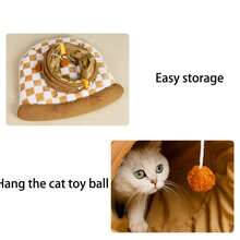 Semi-Circular Cat Passage, A Pet Sofa Passage Suitable For Sleeping Or Lying Down, A Passage For Cats, Bunnies, And Small Pets To Relieve Boredom And Hide During Daily Activities, A Gift For Pets - Multicolor - View 4