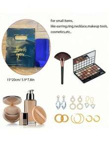 100pcs Plastic Gift Bags, Convenience Store And Clothing Store Packaging Bags, Grocery Store Shopping Bags, Low-Pressure Flat-Mouth Four-Finger Tote Bags, Gift Packaging Plastic Shopping Bags, Clothing Bags (Manual Counting Will Have An Error Of 3) - Nhiều màu - Xem 7