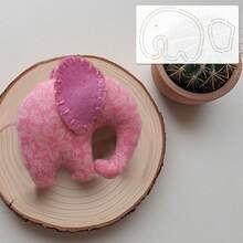 1 件可重复使用迷你大象形状模板，DIY 刺绣缝纫贴花工艺工具，适用于手工毛绒娃娃、拼布、柔软织物绘画