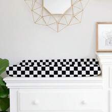 1 paquete de funda de algodón elástico a cuadros para cambiador de pañales, cubierta de mesa de cambio de pañales de algodón a cuadros escoceses, sábanas de cambiador de bebé a cuadros neutros para guardería