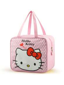 Sanrio 1Pc Hello Insulated Kitty Lunch Bag Cute Thick Waterproof Tote Lunch Box Cartoon Bento Bag With Thermal Insulation For Outdoor Activities Travel Camping(Some Parts May Be Random), School Supplies,Back To School