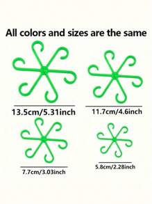 4 Pcs Durable Plant Support Clips, Plant Anti-Dumping Support Rod Green Plant Fixer Book Hydroponic Folding Fixing Bracket,Sturdy Stem Clamps For Climbing Plants