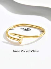 1 pieza Pulsera de acero inoxidable, elegante y de moda para damas, apropiada para diversas ocasiones