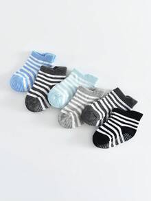 6 Pairs Non-Slip Ankle Socks For Baby Boys And Girls, Suitable For Infants And Children