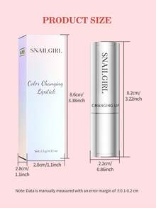 SNAILGIRL Magic PH-Changing Lipstick, Black & Red Glitter Shimmery Lip Gloss, Temperature-Changing Tinted Lip Balm, Moisturizing & Nourishing Lip Makeup For Women & Girls, 24-Hour Long-Lasting Color, Suitable For All Skin Types, Perfect For Daily Makeup, Valentine's Day Gift, Ideal For Casual, Street, Holiday, Party Occasions All Year Round - Nhiều màu - Xem 11
