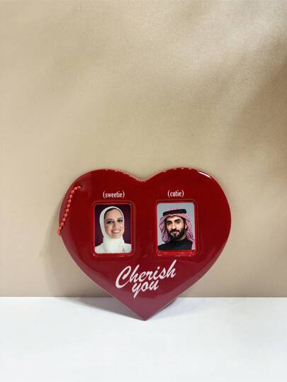 1pc Red PVC Fashionable Minimalist Elegant Heart-Shaped ID Card/Pass Holder, Suitable As Student/Couple/Daily Work/Holiday Travel Accessory, Ideal Gift For Girlfriend, Best Friend, Mom, Kid Birthday