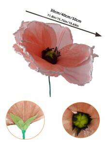 1 Peça Flores de Papoula Artificiais para Decoração, Papoulas Falsas Realistas DIY, Decoração de Casamento, Casa e Festa, Hastes Florais Leves