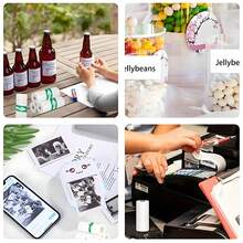 Papel adhesivo térmico de 57x25 mm para impresoras portátiles, 5/10/20 rollos de papel blanco offset adecuado para hacer etiquetas de scrapbook