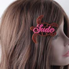 Mindestbestellmenge 1 Stück süße Haarspange aus Acryl in Meeresschildkrötenform, personalisierter Alltagskopfschmuck, mehrschichtiges Acryl Design, geeignet als Geschenk für Frauen und Mädchen