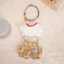 Cute Clothing, Bubble Gum Colored Overalls Set, Hat And Top With Overalls And Crossbody Chain, Summer Colorful And Gorgeous Set, Only Selling Clothes - Multicolor - View 2
