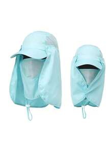 1pc Unisex Plain Sunscreen Hat For Outdoor Fishing, Hiking, Travel, Daily Use In Summer - Style a - View 16