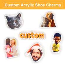 1 pièce Charm de Lacets de Chaussures Personnalisé en Acrylique Photos pour Décorations de Lacets de Chaussures, Clips de Chaussures, Boucles de Lacets. Convient pour Décorer les Chaussures Perforées, Sandales et Pantoufles. Accessoires de Pins de Chaussures DIY pour Décoration de Chaussures, Cadeaux de Fête pour Garçons Filles Enfants