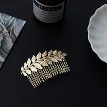 1 件/2 件新款金色新娘发夹发夹刘海发梳头饰、发饰、发饰、爪夹