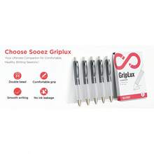 Sooez Griplux Gel Pen, Refillable & Retractable Black Ink Pens, Soft Grip Arthritis Pens Writing, 0.7mm Fine Point Smooth Writing Pens, Quick Dry Big Pen Journaling, Gray - Grey - View 8