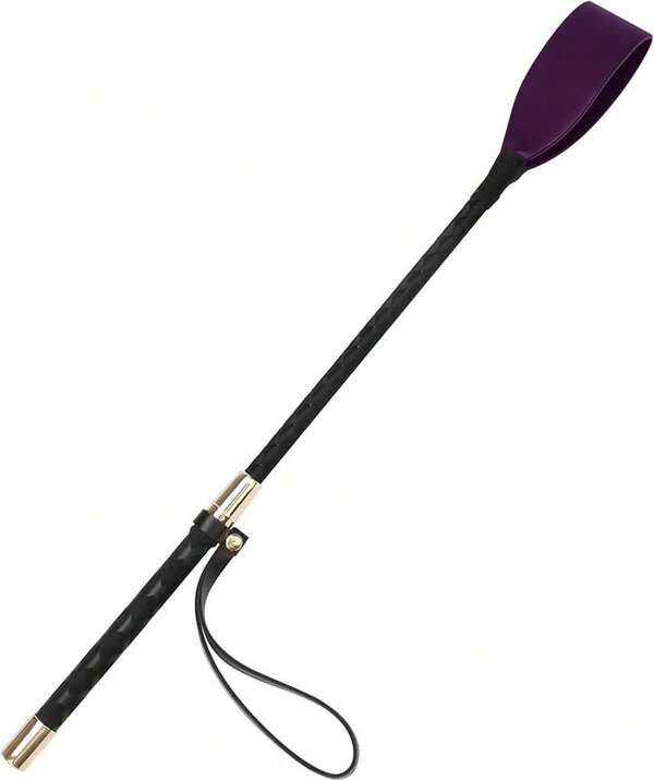 Coolrunner Riding Crop Horse, 18 Inch Horse Whip With PU Leather Equestrianism Horse Crop Double Slapper Horse Whip Black Crops Horses