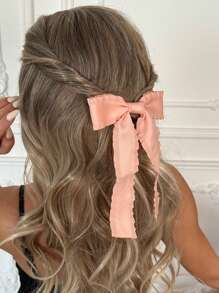 褶皱蝴蝶结发夹，森林风格，优雅百搭，可固定于脑后，亦可作发爪夹、发夹、发卡、发夹等使用。