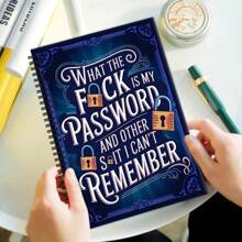 Cuaderno espiral con contraseña interesante, libro de almacenamiento de contraseñas: nunca talla grande volverás a perder tus contraseñas, diario de recuperación de contraseñas, para inicios de sesión en Internet y computadora, registro de sitios web, nombre de usuario, contraseña, almacenamiento de contraseñas en el hogar u oficina, artículos de oficina