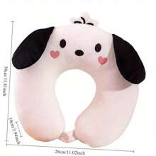 Sanrio 1 pezzo Cuscino da collo a forma di U con cartone animato Sanrio, allevia la fatica del collo, cuscino per il collo con gatto, cuscino per pisolino in ufficio, con morbidezza media, cuscino da viaggio portatile a forma di U