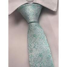 Light Green Semi Slim Kashmir Tie - 1200 Thread Count