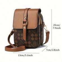 LEATVOOK New Fashion Classic Versatile PU Waterproof Fabric Shoulder Bag, Printed Design Metal Chain Decoration Design French Baguette Bag, Women's Shoulder Bag Suitable For Shopping. Commuting, Travel Use, School Backpack, Best Mother's Day And Valentine's Day Gifts - 米色 - 查看 5