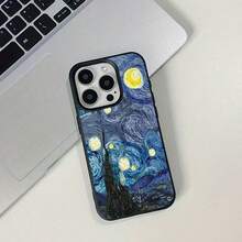 1 件 TPU 材质手机壳，带星夜油画艺术品图案，适用于 /Redmi 手机 - 黑色 - 查看 3