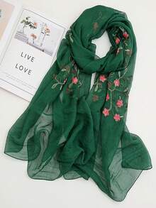 1pc Minimalist Elegant Delicate Embroidered Multi-Color Fashion Party/Travel Lightweight Scarf Shawl For Women, Spring/Summer - Multicolor - View 20