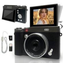 Câmera Estudantil CCD, Câmera de Bolso com Tela Retrátil, Câmera Portátil Estudantil de 64M, Câmera Digital para Iniciantes, Bateria de 800mAh, Com Jogos e Filtros Integrados, De Volta às Aulas, Vídeo, Presente de Natal, Presente de Ação de Graças e Ano Novo