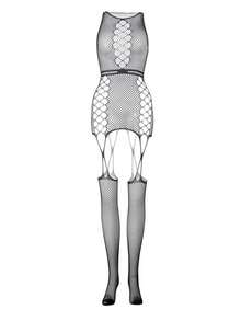 1pc Men's Sexy Mesh Bodysuit + 1 Pair Sexy Arm Sleeves, Hollow Out Tempting Open Crotch Stockings, Suitable For Gender-Neutral People Under 170 Lbs, Valentine's Day Party Gift