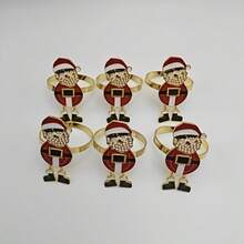 New European And American Creative Grandpa Design, Simple Alloy Napkin Rings, Hotel Tableware Decor Napkin Holder