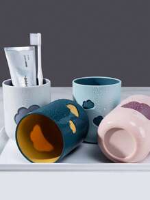 Personalized Minimalist Double-Layer Cloud-Shaped Mouthwash Cup, Personalized Minimalist Cute Couple Set Household Water Cup Rinsing Cup, Customized Household Toothbrush Cup, Toothbrush Holder, Dental Cup, Travel Portable Couple Toothbrush Cup, Customized Rinsing Cup
