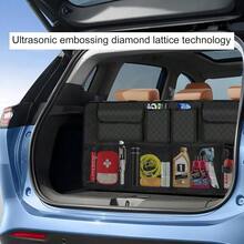 Organizador y almacenamiento para el maletero del coche de gran capacidad, accesorios de almacenamiento colgante para el asiento trasero, organizador para el asiento trasero de SUV, MPV, camioneta, negro 2yk2 - Negro - Ver 6