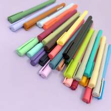 Set de 5 piezas/10 piezas de bolígrafos de colores neutros surtidos, bolígrafos de tinta multiusos minimalistas para estudiantes y oficina, con recambios de diferentes colores en cada caja