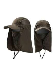 1pc Unisex Plain Sunscreen Hat For Outdoor Fishing, Hiking, Travel, Daily Use In Summer - Style a - View 13