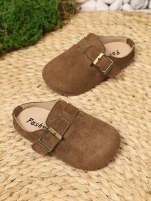1 Pair Children Non-Slip Soft Bottom Closed Toe Flat Casual Shoes, Suitable For Spring And Summer Outdoor Wear - Brown - View 3