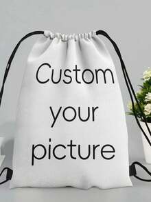 1 chiếc balo dây rút cá nhân hóa, túi du lịch in ảnh độc quyền, balo nhẹ phù hợp cho thể thao, sử dụng hàng ngày, tập gym, bơi lội, thể dục, câu lạc bộ sau giờ học, túi thời trang cho nữ. - Nhiều màu - Xem 1