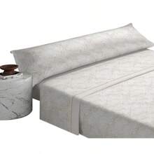 Conjunto de sábanas de verano de tres piezas, con patrón de hojas de color cáqui, adecuado para una cama de 1.05 metros. Es un conjunto que es amigable con la piel, es suave, cómodo y te permite dormir plácidamente.