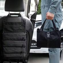 Multi-Purpose Roll-Up Tool Organizer Bag- Compact, Durable Fabric Storage Bag With 5 Zippered Pockets For Pliers, Vise Grips, Screwdrivers, Wrenches & Sockets - Perfect For Work And Outdoor Adventures - màu đen - Xem 2