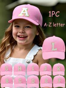 1PC Children 26 Letter Baseball Cap Gold Thread Embroidery Craft Letter Design Style Kpop Fashion Snapback Cap Girls Boys Sun Hats