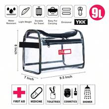 Rough Eugh Clear Makeup Toiletry Bag Cosmetic Anizer Large Medicine Pouch With Zipper For Women Travel Accories Entials Pouch Toiletries Airport-0029 - 如圖 - 查看 3