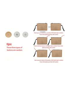 女士多功能皇冠蜜蜂王图案手提包套装，含化妆收纳袋、红色气垫指甲油收纳袋、零钱包，适合婚礼、生日、海滩和节日，亚麻手提包，教师节礼品袋 - 彩色 - 查看 10