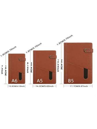 1 pieza Cuaderno grueso premium de 192 páginas, libreta de notas portátil y personalizada para reuniones de negocios, tamaño A5 con broche